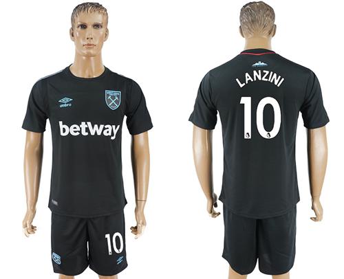West Ham United #10 Lanzini Away Soccer Club Jersey - Click Image to Close